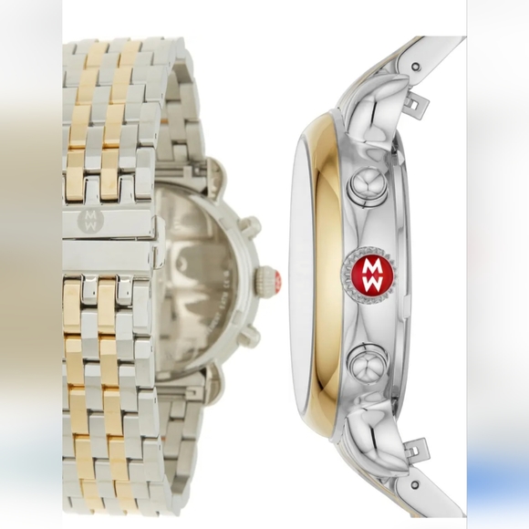 Michele women's Diamond Accent Two-Tone watch - Picture 3 of 8